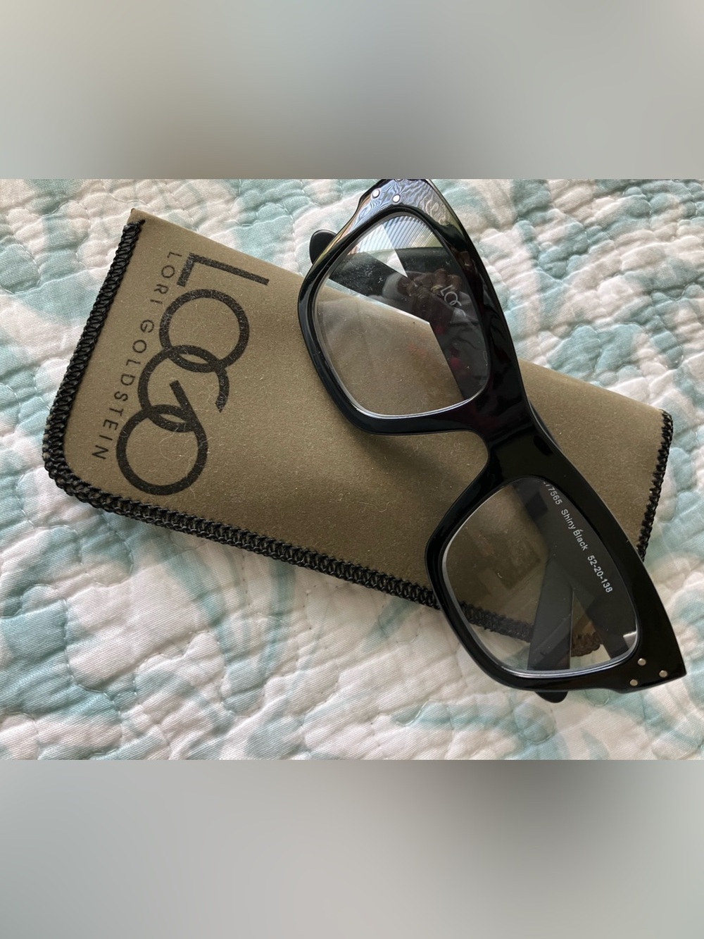 LOGO Lori Goldstein Black Women’s Fashion Glasses non prescription
